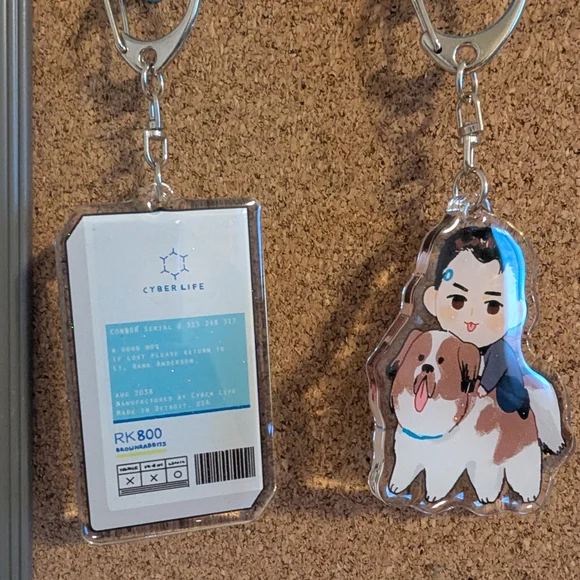 Detroit Become Human RK800 Connor Keychain Set - Picture 2 of 3